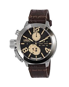 Men's Classico Chronograph Leather Black Dial Watch