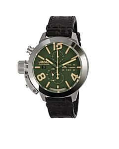 Men's Classico Chronograph Leather Green Dial Watch