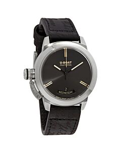 Men's Classico Leather Grey Dial Watch