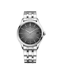 Men's Clifton Baumatic Stainless Steel Grey Gradient Dial Watch