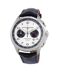 Men's Clifton Chronograph Leather White Dial Watch