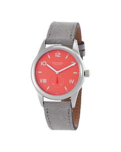 Men's Club Campus Velour Leather Cream Coral Dial Watch