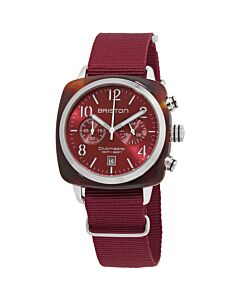 Men's Clubmaster Classic Chronograph Nylon (NATO) Sunray Red Dial Watch