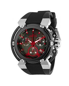 Men's Coalition Forces Chronograph Silicone Black Dial Watch