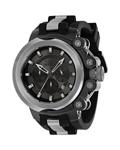 Men's Coalition Forces Chronograph Silicone with Titanium-tone Insert Gunmetal Dial Watch