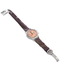 Men's Complications Chronograph Alligator Leather Rose-Gilt Opaline Dial Watch