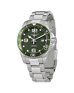 Men's Conquest Stainless Steel Green Dial Watch