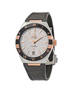 Men's Constellation Automatic Rubber with a (Stiched) Grey Leather Top Grey Dial Watch