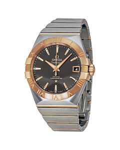 Men's Constellation Stainless Steel and 18kt Rose Gold Grey Dial