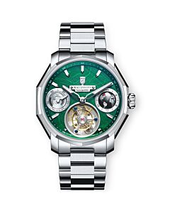 Men's Continental Stainless Steel Green Dial Watch