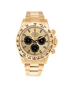 Men's Cosmograph Daytona Chronograph 18kt Yellow Gold Rolex Oyster Black and Champagne Dial Watch