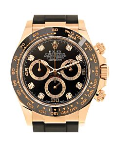 Men's Cosmograph Daytona Chronograph Oysterflex Black and Rose Gold Dial Watch