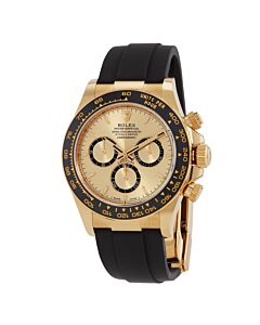 Men's Cosmograph Daytona Chronograph Rubber Gold Dial Watch