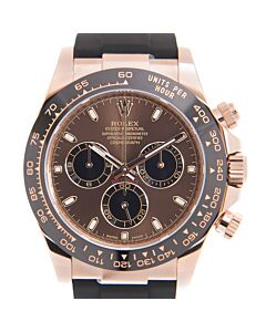 Men's Cosmograph Daytona Chronograph Rubber Oysterflex Brown Dial Watch