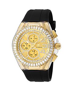 Men's Cruise Chronograph Silicone Gold-tone Dial Watch