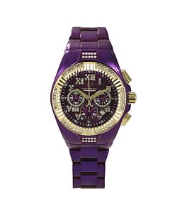 Men's Cruise Chronograph Stainless Steel Purple Dial Watch