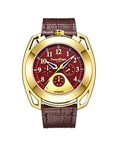 Men's Crusader Leather Brown Dial Watch