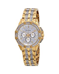 Mens-Crystal-Stainless-Steel-set-with-Swarovski--Crystals-Silver-Crystal-set-Dial