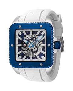 Men's Cuadro Silicone Blue Dial Watch