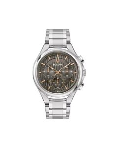 Men's Curv Chronograph Stainless Steel Grey Dial Watch