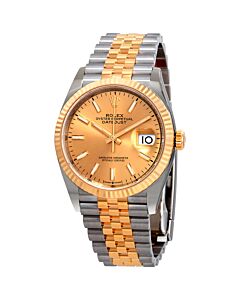 Men's Datejust 36 Stainless Steel and 18K Yellow Gold Jubilee Champagne Dial