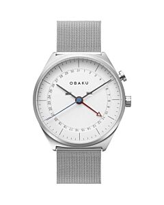Men's Dato Stainless Steel White Dial Watch