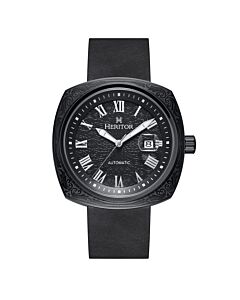 Men's Davenport Leather Black Dial Watch