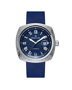 Men's Davenport Leather Blue Dial Watch