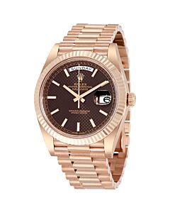 Men's Day-Date 40 18kt Everose Gold Rolex President Chocolate Dial