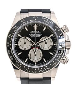 Men's Daytona Chronograph Rubber Black Dial Watch