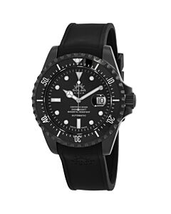 Men's Deep Bay Silicone Black Dial Watch
