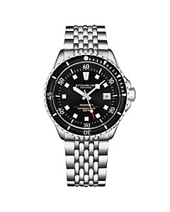 Men's Depthmaster Stainless Steel Black Dial Watch