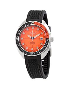 Men's Devil Diver Rubber Orange Dial Watch