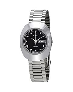 Men's Diastar Stainless Steel Black Dial Watch