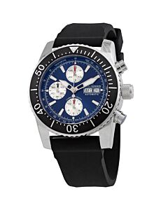 Men's Diver Chronograph Rubber Blue Dial Watch