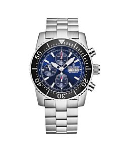 Men's Diver Chronograph Stainless Steel Blue Dial Watch
