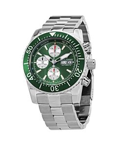 Men's Diver Chronograph Stainless Steel Green Dial Watch