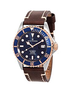 Men's Diver Leather Blue Dial Watch