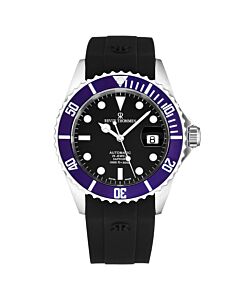 Men's Diver Rubber Black Dial Watch
