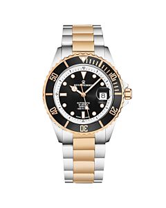Men's Diver Stainless Steel Black Dial Watch