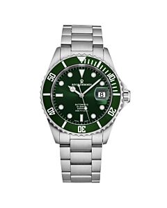 Men's Diver Stainless Steel Green Dial Watch