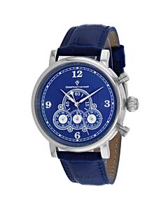Men's Dominion Chronograph Leather Blue Dial Watch
