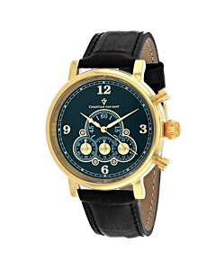Men's Dominion Chronograph Leather Green Dial Watch
