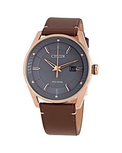 Men's Drive Leather Grey Dial