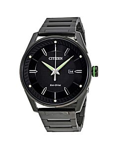 Men's Drive Black Ion-plated Stainless Steel Black Dial