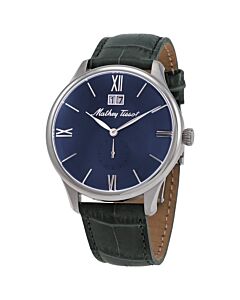 Men's Edmond Quartz Leather Blue Dial Watch