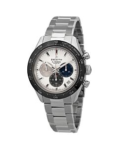 Men's El Primero Chronomaster Sport Chronograph Stainless Steel White Dial Watch