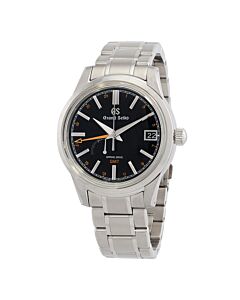 Men's Elegance Stainless Steel Black Dial Watch