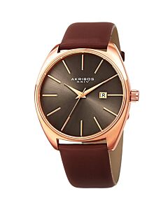 Men's Element Leather Grey Dial Watch