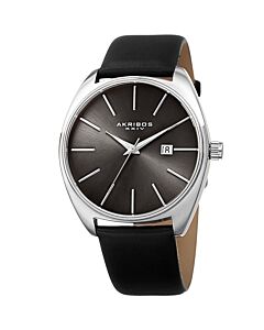 Men's Element Leather Grey Dial Watch